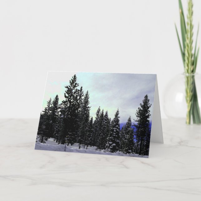 Cartes Pour Fêtes Annuelles Sierra hiver de Nevada (Devant)