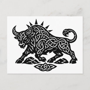 Cartes Pour Fêtes Annuelles Sigil du Taureau — Tatouage Zodiaque Enraciné