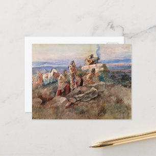 Cartes Pour Fêtes Annuelles Signal de fumée par Charles Marion Russell