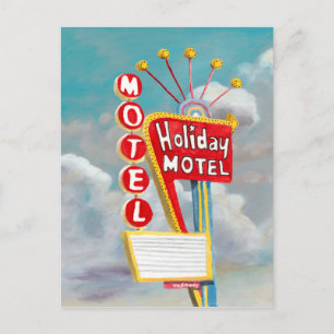 Cartes Pour Fêtes Annuelles Signe de motel de vacances