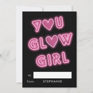 Cartes Pour Fêtes Annuelles Signe de néon de la salle de classe Valentines vou
