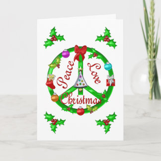 Cartes Pour Fêtes Annuelles Signe de paix de Noël