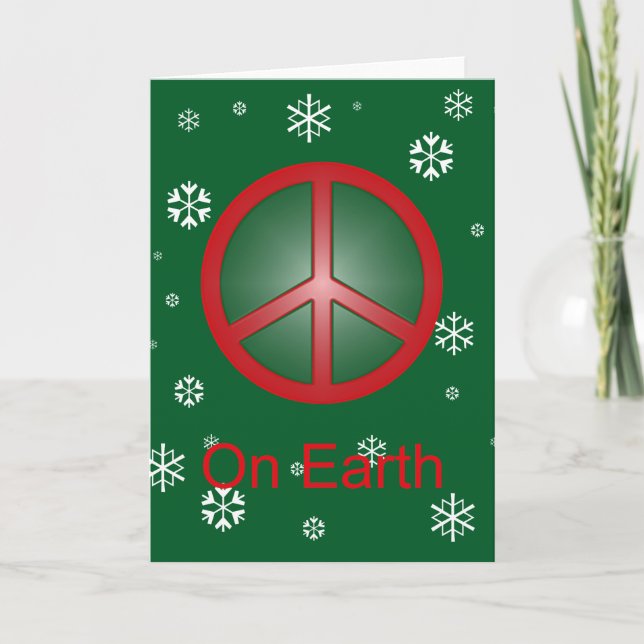 Cartes Pour Fêtes Annuelles Signe de paix de Noël (Devant)