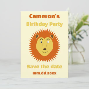 Cartes Pour Fêtes Annuelles Signe du Lion Anniversaire Personnalisé