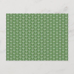Cartes Pour Fêtes Annuelles Signes de paix sur vert pin de Noël