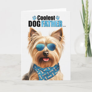 Cartes Pour Fêtes Annuelles Silencieux Chien Terrier Coolest Papa Fête des pèr