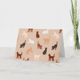 Cartes Pour Fêtes Annuelles Silhouette de chat