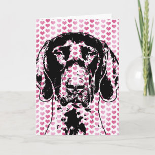 Cartes Pour Fêtes Annuelles Silhouette de chien d'indicateur de Shorthair