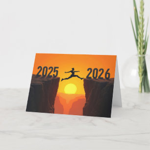 Cartes Pour Fêtes Annuelles Silhouette du Nouvel An 2026