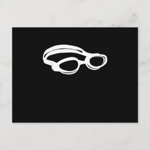Cartes Pour Fêtes Annuelles Silhouette Nage Amoureux Nage Lunettes Bain Amusan