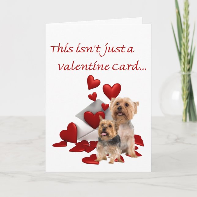 Cartes Pour Fêtes Annuelles Silky Terrier Soyez Notre Valentin (Devant)