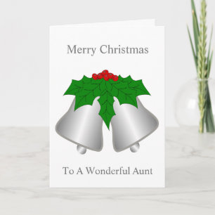 Cartes Pour Fêtes Annuelles Silver Bells Tante Christmas