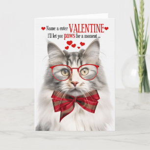 Cartes Pour Fêtes Annuelles Silver Mackerel Wegie Cat Humour Saint-Valentin