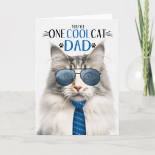 Cartes Pour Fêtes Annuelles Silver Norwegian Forest Fête des pères Un Cool Cha