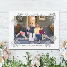 Silver Shimmerger Chic Snowflake photo de vacances