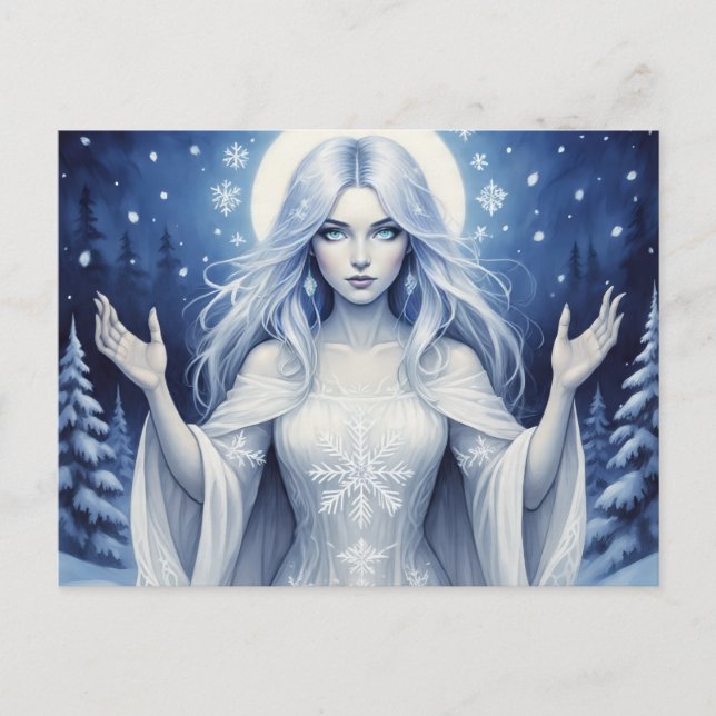 Cartes Pour Fêtes Annuelles SilverSnowQueen (Devant)
