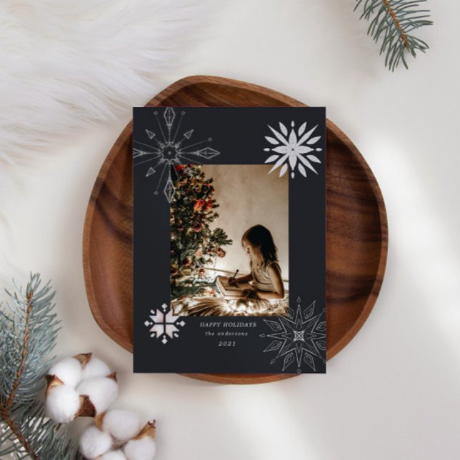 Cartes Pour Fêtes Annuelles silwflake sparkle (Créateur téléchargé)