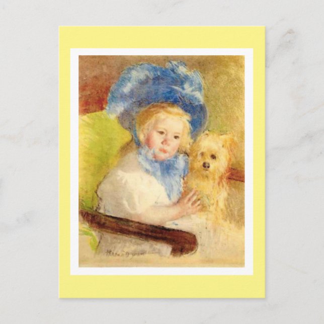 Cartes Pour Fêtes Annuelles Simone dans Large Plumed Hat, par Mary Cassatt, (Devant)