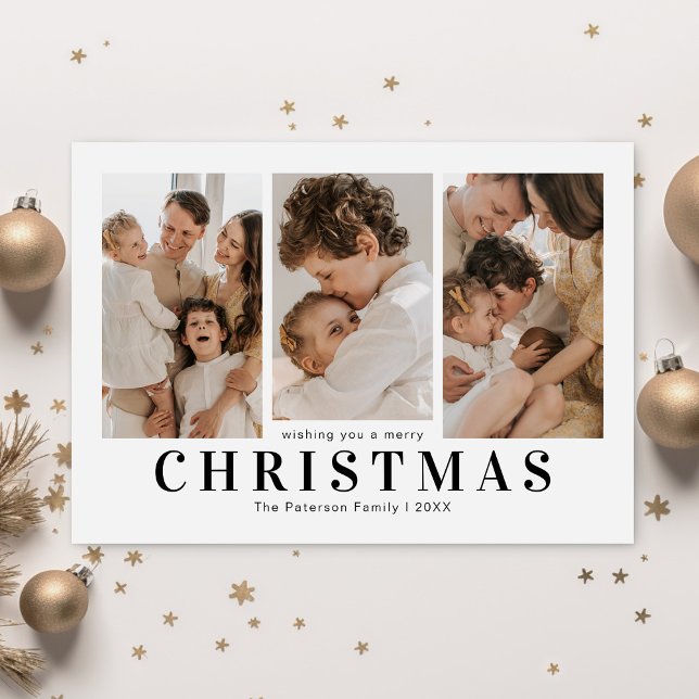 Cartes Pour Fêtes Annuelles Simple 3 photo Noël (Créateur téléchargé)