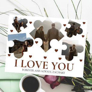 Cartes Pour Fêtes Annuelles Simple Amour Puzzle Saint Valentin couple 5 photo