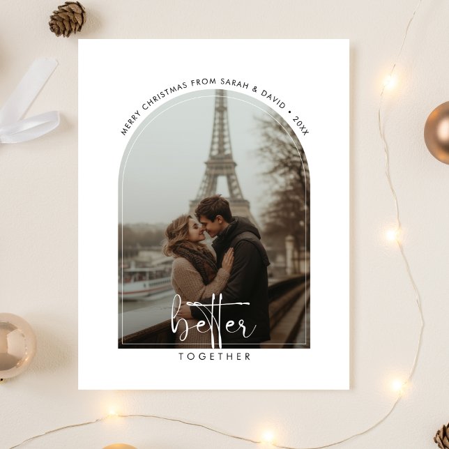 Cartes Pour Fêtes Annuelles Simple Better Together Christmas mignon Photo (Créateur téléchargé)