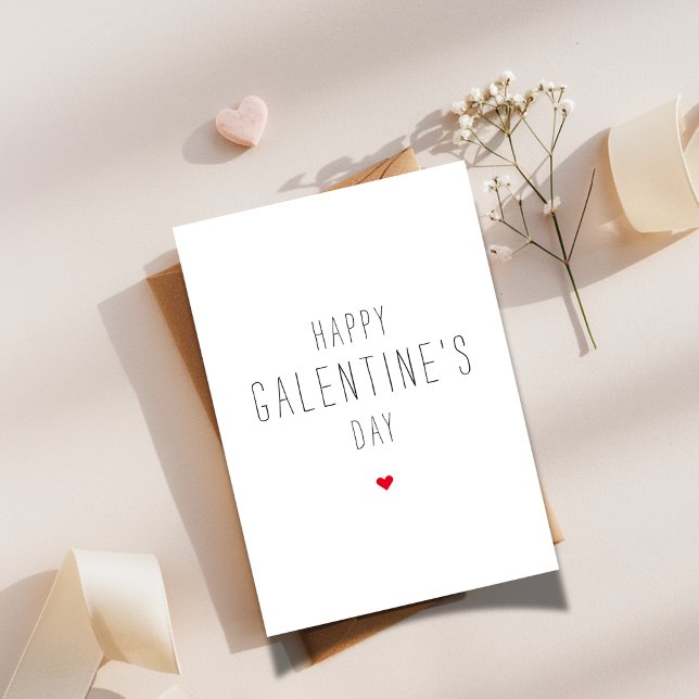 Cartes Pour Fêtes Annuelles Simple | Bonne Saint-Galentin meilleur ami Bestie (Créateur téléchargé)