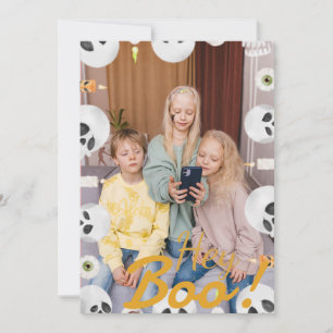 Cartes Pour Fêtes Annuelles Simple Boo Joyeux Halloween famille et amis Photo
