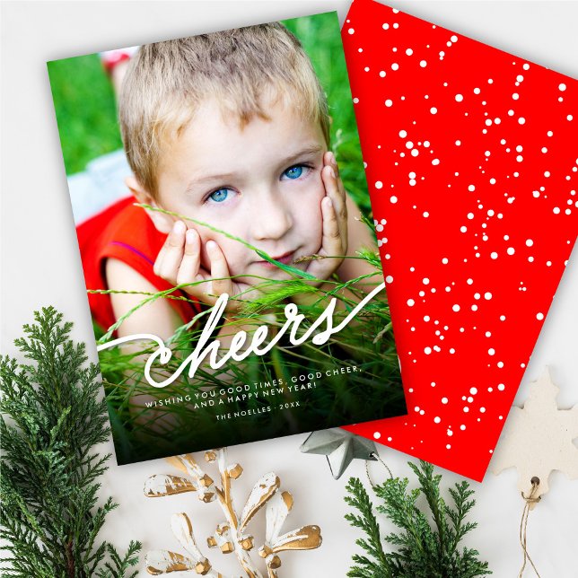 Cartes Pour Fêtes Annuelles Simple Chevaux Calligraphie Script Photo moderne (Créateur téléchargé)