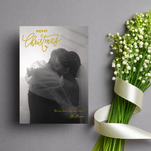 Cartes Pour Fêtes Annuelles Simple Couple Photo Joyeux Noël
