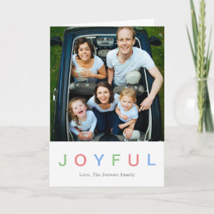 Cartes Pour Fêtes Annuelles Simple Cute Joyeux Photo de famille moderne Noël