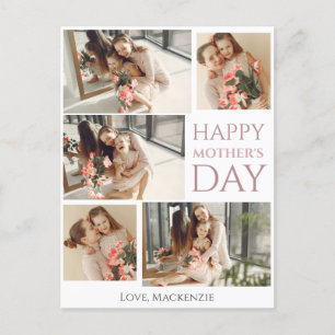 Cartes Pour Fêtes Annuelles Simple Elegant Bonne mère Jour Cinq photo