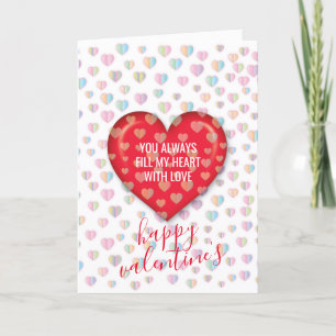 Cartes Pour Fêtes Annuelles Simple Élégant Design Minimaliste de la Saint-Vale