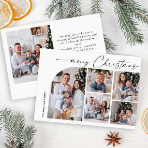Cartes Pour Fêtes Annuelles Simple élégant élégant 6 PHOTO Noël Salutation