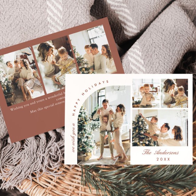 Cartes Pour Fêtes Annuelles Simple élégant élégant 7 PHOTO Noël Salutation (Créateur téléchargé)