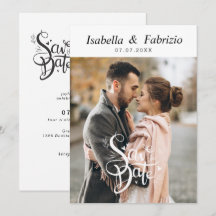 Simple élégant Enregistrer la date de mariage Invi