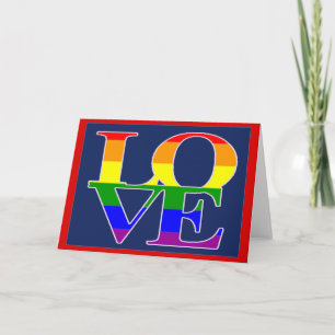Cartes Pour Fêtes Annuelles Simple Elegant et Beautiful Gay Pride Valentines