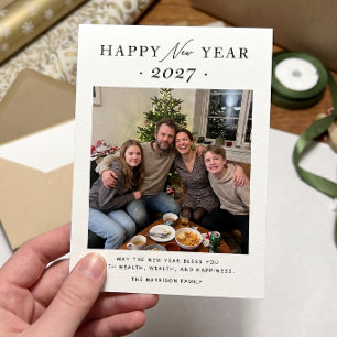 Cartes Pour Fêtes Annuelles Simple Elegant Happy New Year 2023 Photo