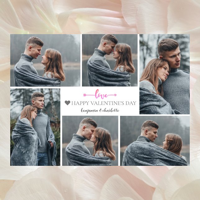 Cartes Pour Fêtes Annuelles Simple Elegant Love valentine's day couple photo (Créateur téléchargé)
