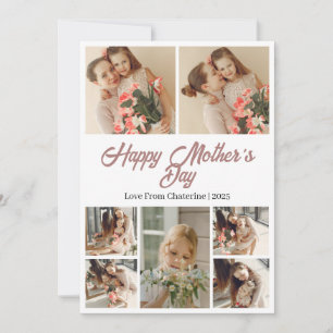 Cartes Pour Fêtes Annuelles Simple Elégant Mothers Day Photo Collage