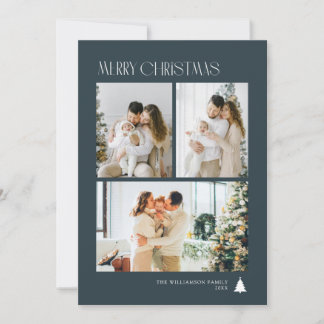 Cartes Pour Fêtes Annuelles Simple elegant photo collage christmas