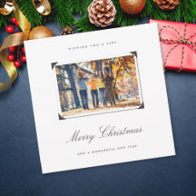 Simple Elegant Photo Famille Joyeux Noël