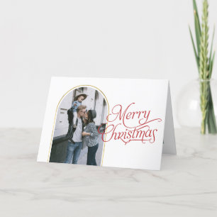 Cartes Pour Fêtes Annuelles Simple et élégant Noël de bienvenue photo de famil