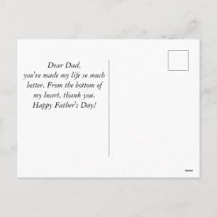 Cartes Pour Fêtes Annuelles simple Fête des pères heureuse, photo Great Quote