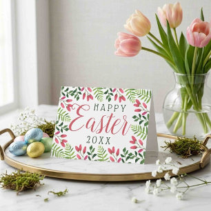 Cartes Pour Fêtes Annuelles Simple Fleur de Printemps Joyeuses Pâques
