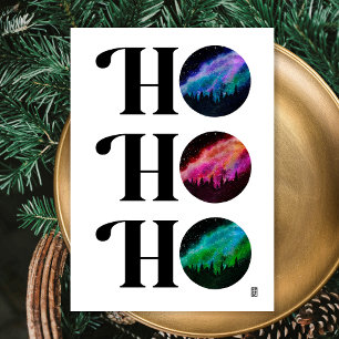 Cartes Pour Fêtes Annuelles Simple Galaxy Bold HO HO HO Noël