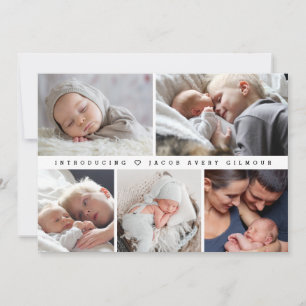Cartes Pour Fêtes Annuelles Simple introduction du Merci de collage photo bébé