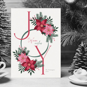 Cartes Pour Fêtes Annuelles Simple Joie Chaleureux Wings Rose