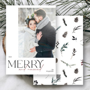 Cartes Pour Fêtes Annuelles Simple Joyeux et mariés Fêtes photo