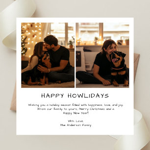 Cartes Pour Fêtes Annuelles Simple Joyeux Howlidays Photo Famille de Noël Chie