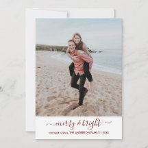 Simple Joyeux Joyeux Script de Noël Rouge